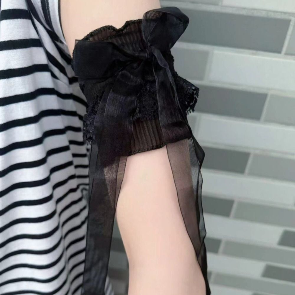 Women'S Winter Accessories Set - Modne koronkowe rękawki Lolita z elastyczną