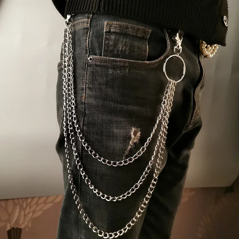 Women'S Accessories Wallet - Metalowy pasek z łańcuchem, punkowy haczyk,