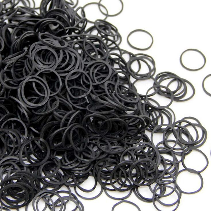 Hair Band Elastic - Mini Gumki do Włosów Czarne Elastyczne