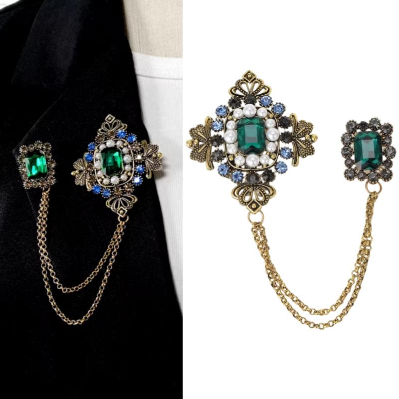 Eleganckie, kwadratowe broszki – Women'S Accessories For Suit recenzja i cena