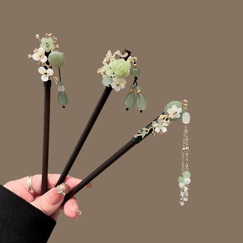 Antyczna drewniana spinka do w – Women Accessories Aesthetic recenzja i cena