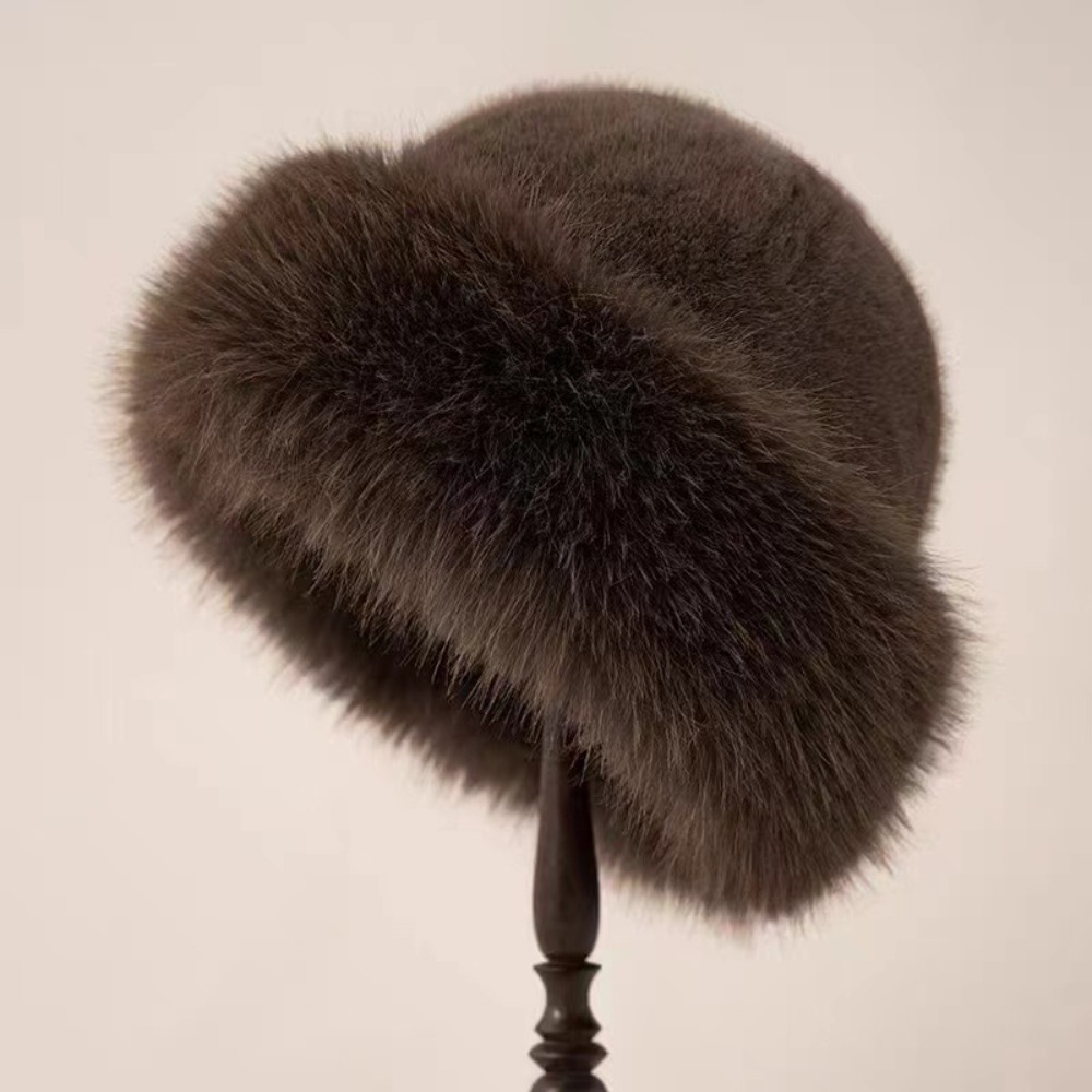 Nowy ciepły puszysty futrzany  – Women'S Winter Accessories Set recenzja i cena